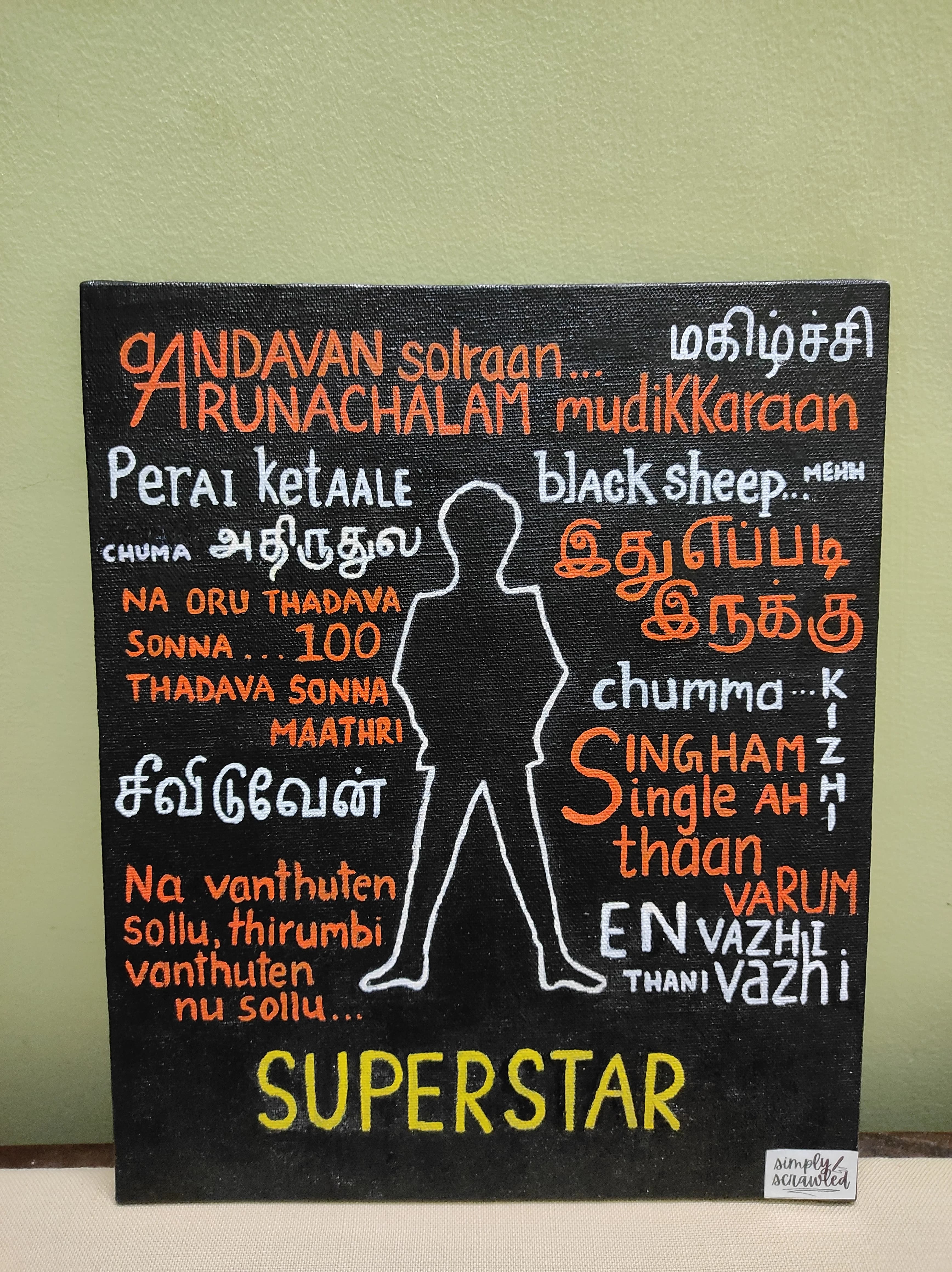Tamil Cinema Pop Art Canvas